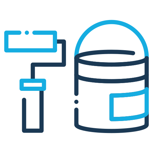 Building, construction, industry, roller paint icon